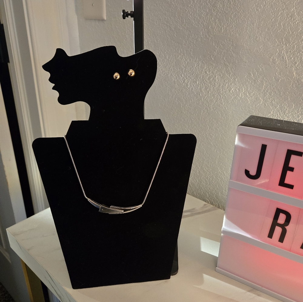 Givenchy Elegant Silver Statement Necklace - image 3